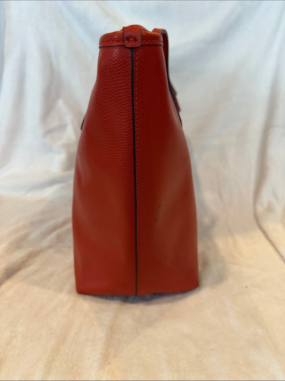 Coach Redish/Orange Leather Everyday Tote with Double Straps